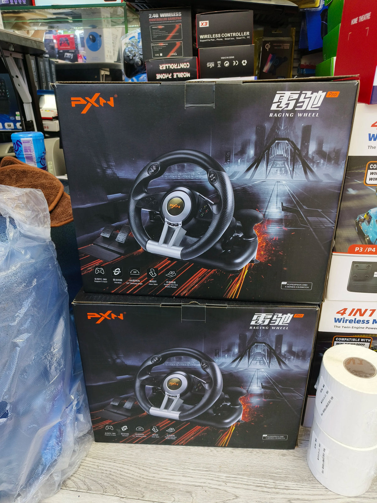 PXN V3 Wireless 2.4G Racing Steering Wheel for One for for for for PC