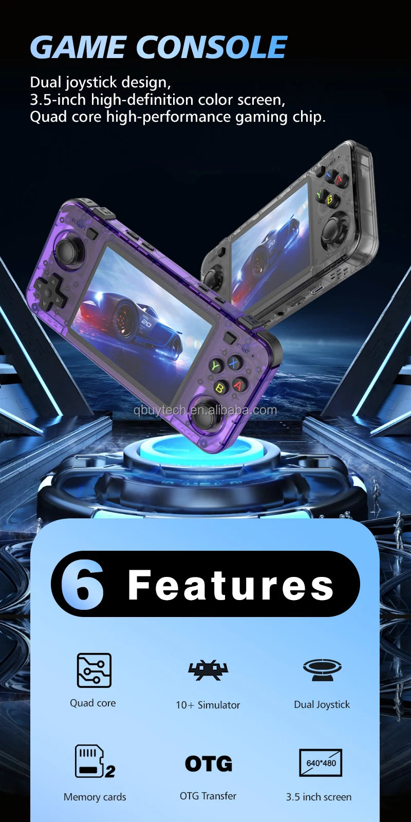 New Retro 3.5 Inch IPS Color Screen O30S Handheld Game Console Powerful Video Games Player Replacing RG35XX H