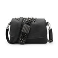 JIETOTYX Fashion Rivet Messenger Bags Women Black Skull Punk Bag ladies Vintage Gothic Girls Shoulder Bag Leather High Quality