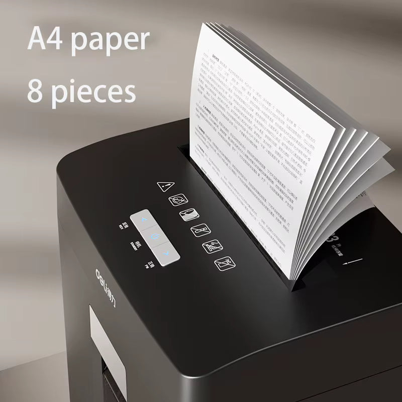 Deli GA390 Office German Level P4 High Confidential Document Grinder 10-Minute Continuous Cross-Cut Shredder for Card CD 23L Bin