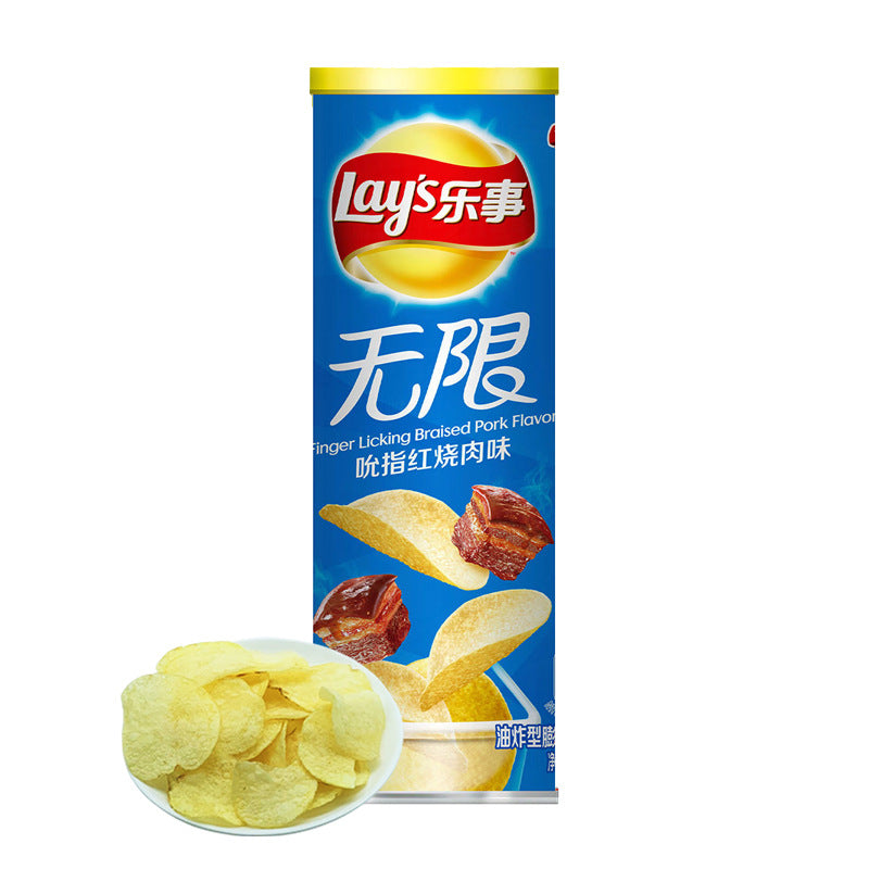Lay's Potato Chips Canned 104g Lime Cucumber Grilled Meat Potato Chips Potato Chips Puffed Leisure Office Snack