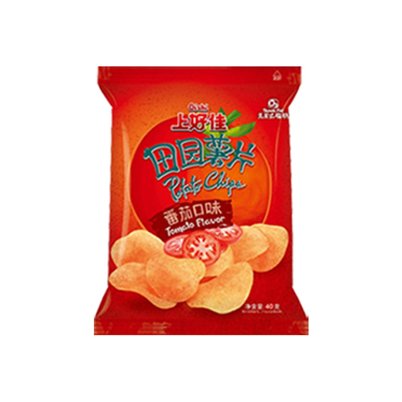 Shanghaojia Pastoral Potato Chips 40g, Barbecue Tomato Original Flavor Potato Chips, Puffed Food Snack Snack Wholesale