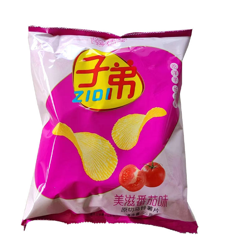 Zidi potato chips, original cut Zidi potato chips, Yunnan specialty puffed snack, spicy snack, snack, potato chips