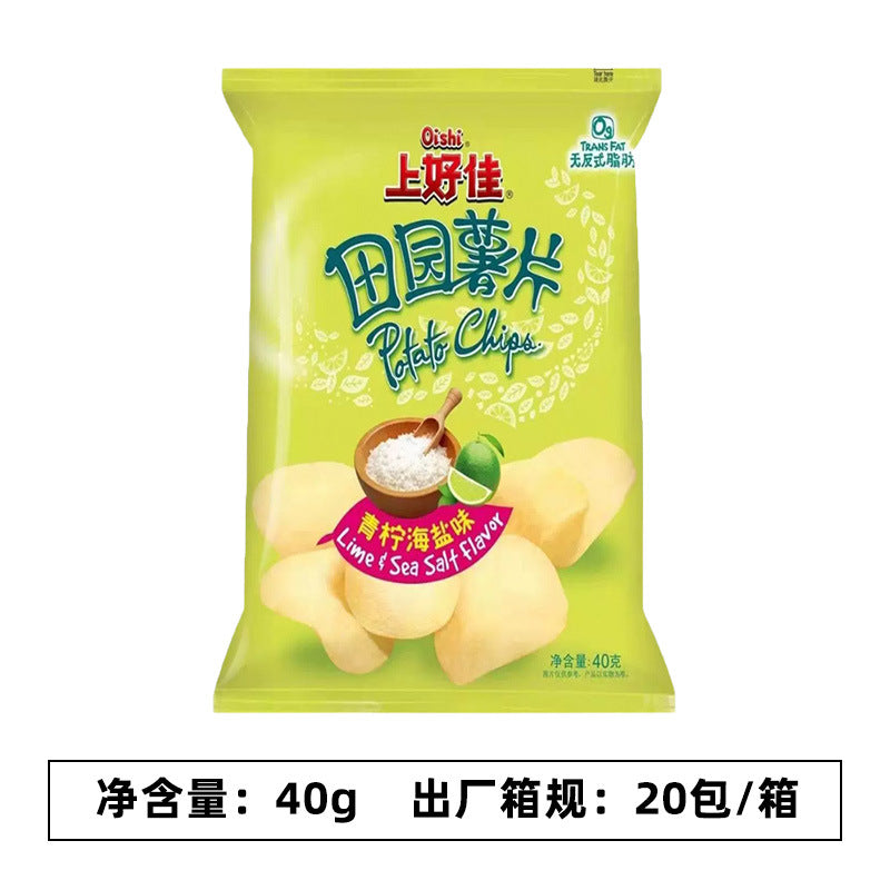 Shanghaojia Pastoral Potato Chips 40g, Barbecue Tomato Original Flavor Potato Chips, Puffed Food Snack Snack Wholesale