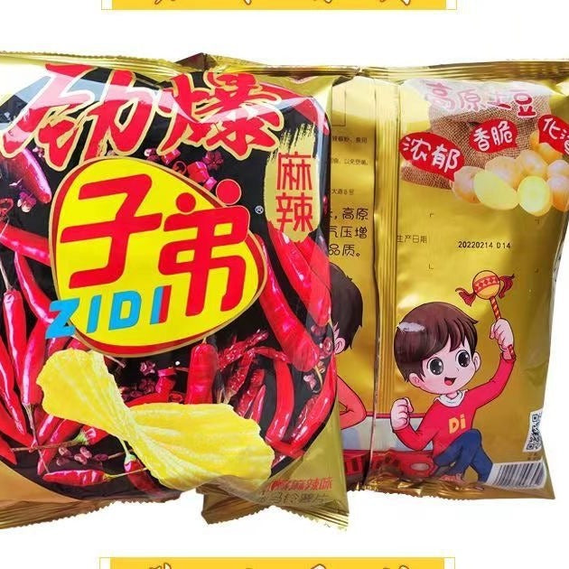 Yunnan Kunming special potato chips children's potato chips snacks spicy cucumber corn original 95g big bag whole piece