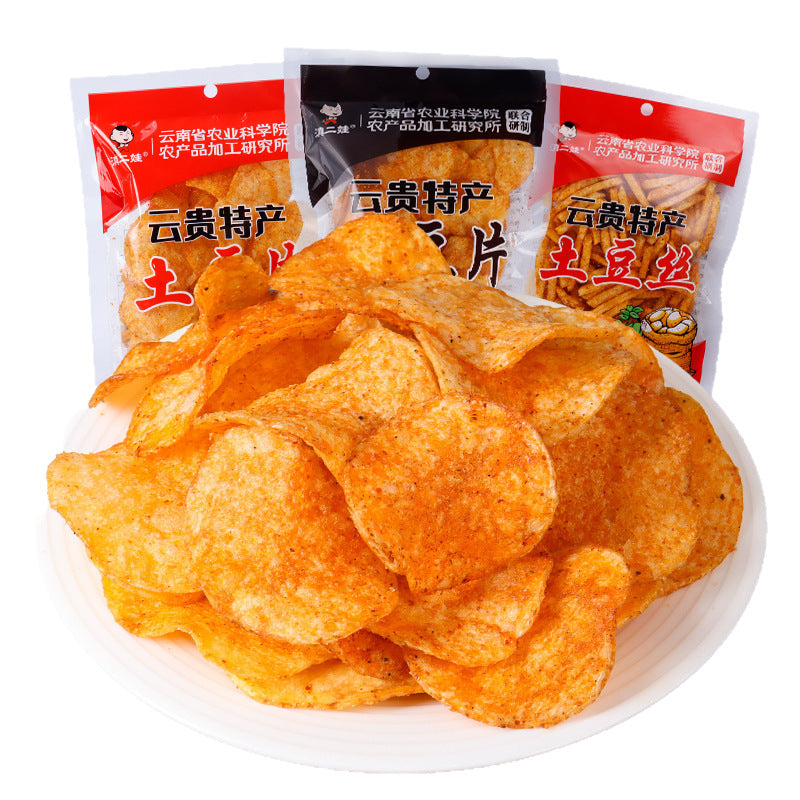 Dian Erwa Agricultural Science Institute Spicy Potato Chips 51g Potato Chips Yunnan Guizhou Leisure Snack Potato Chips Wholesale