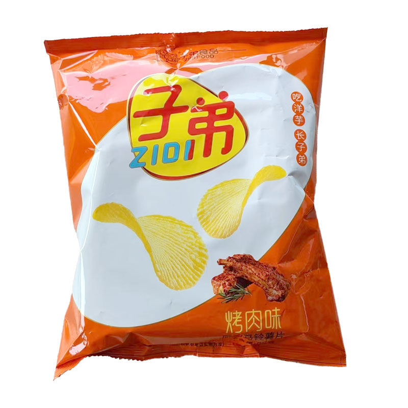 Zidi potato chips, original cut Zidi potato chips, Yunnan specialty puffed snack, spicy snack, snack, potato chips