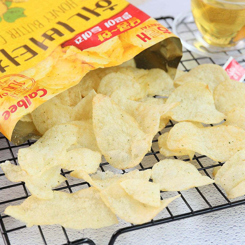 Korean imported Haitai honey butter potato chips, potato chips, internet-famous puffed snacks, snacks, potato chips