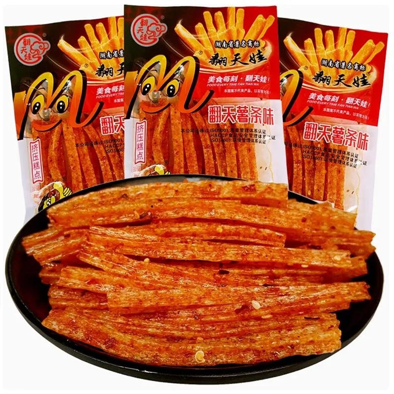 [Lightning Warehouse Exclusive] Childhood Nostalgic Snacks Wholesale 8090 Spicy Strips Mixed Gift Package Full Box of Spicy Snacks