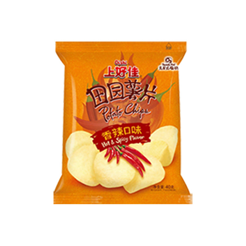 Shanghaojia Pastoral Potato Chips 40g, Barbecue Tomato Original Flavor Potato Chips, Puffed Food Snack Snack Wholesale