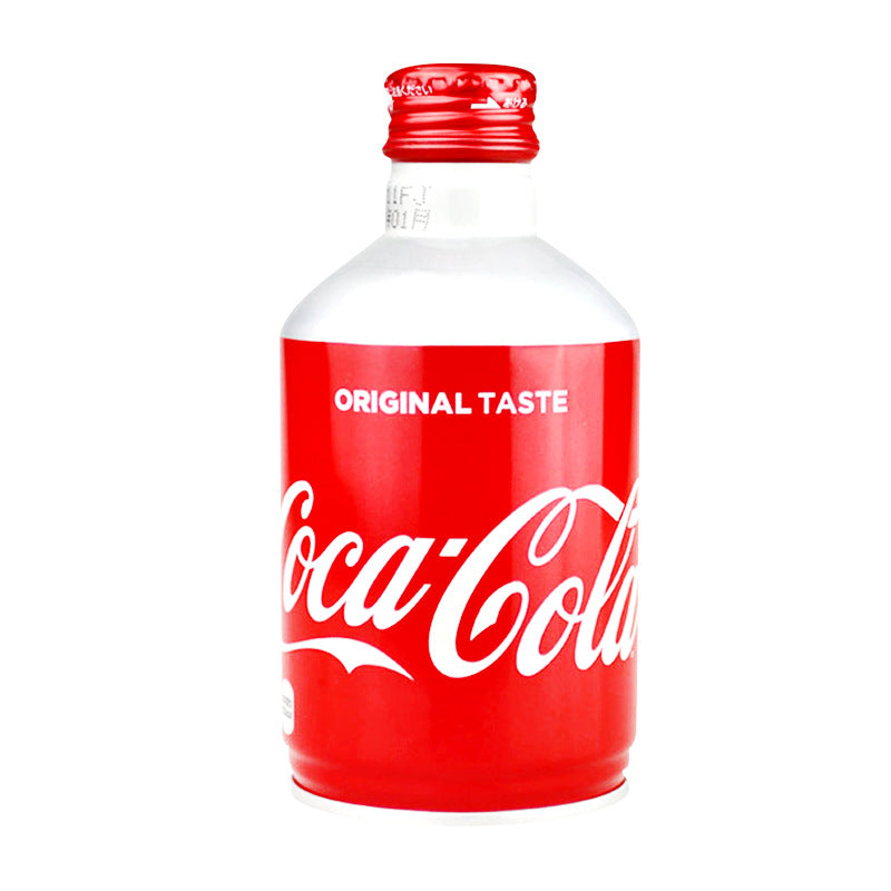 Japan imported bullet canned Coke 300ml*24 bottles, classic red bottles, full bubbles, collection aluminum bottle drinks