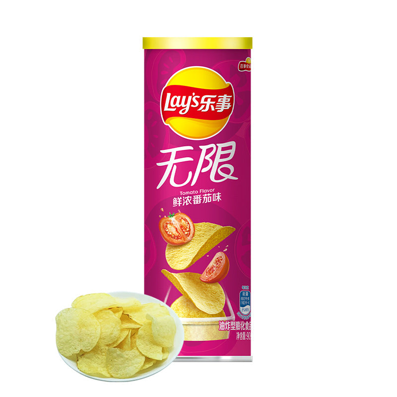 Lay's Potato Chips Canned 104g Lime Cucumber Grilled Meat Potato Chips Potato Chips Puffed Leisure Office Snack