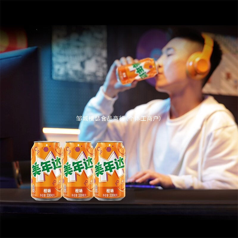Pepsi Meinian Da Orange Flavor Special Price Hot Carbonated Drink 330*24 Can Full Case Wholesale Soda