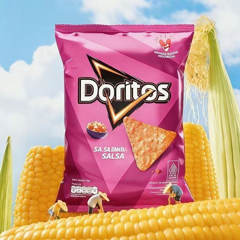 Doritos corn chips 120g Indonesian imported spicy grilled corn snack gift pack for cravings