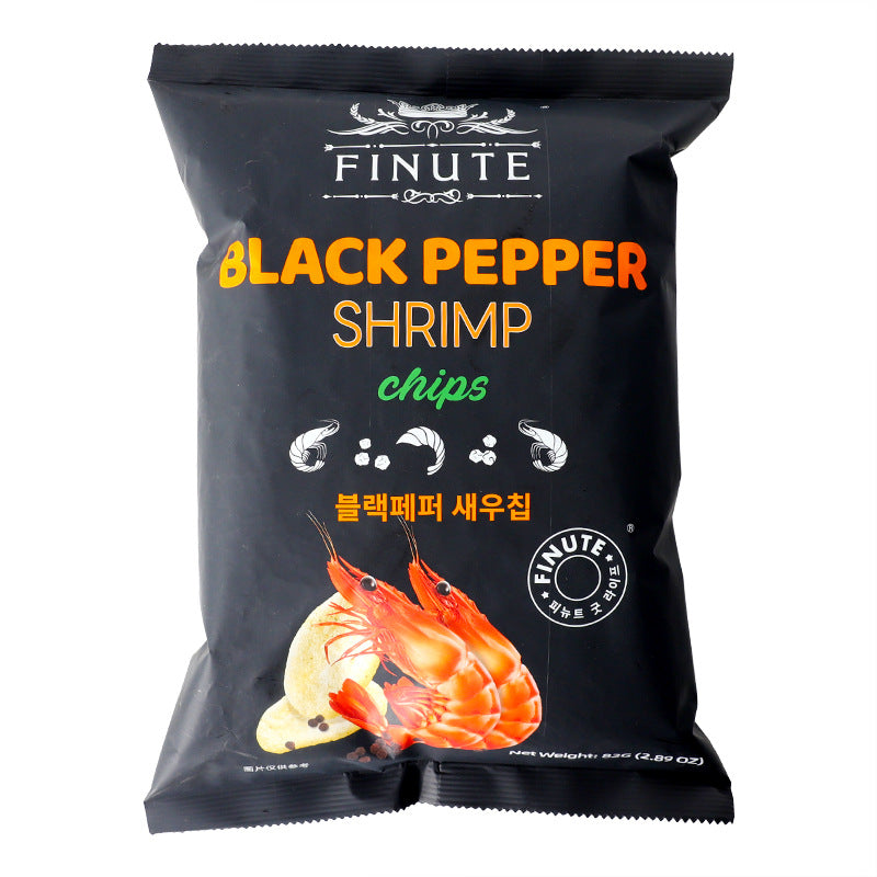 Korean imported Silaifu garlic shrimp chips, puffed crab-flavored shrimp chips, crispy corn chips, internet-famous snack wholesale whole boxes