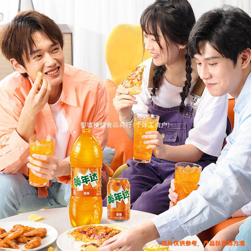 Pepsi Meinian Da Orange Flavor Special Price Hot Carbonated Drink 330*24 Can Full Case Wholesale Soda