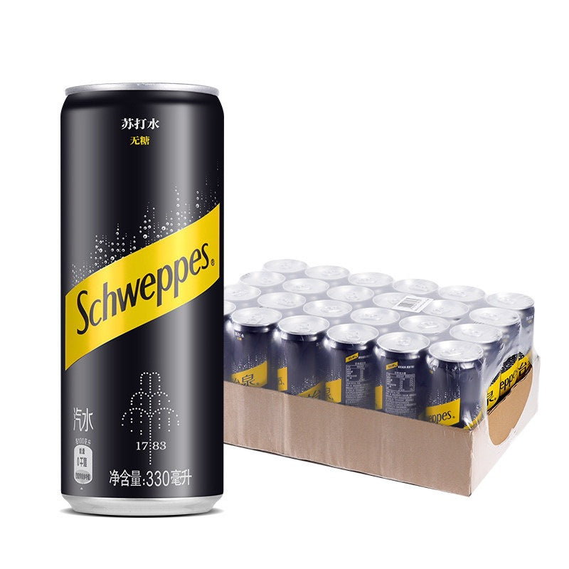 Coca-Cola Yiquan 330 Original Flavor Sugar-Free Lemon Dried Ginger Tonic Soda Sparkling Water Modern Whole Case for Cocktails
