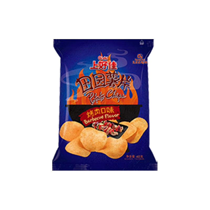 Shanghaojia Pastoral Potato Chips 40g, Barbecue Tomato Original Flavor Potato Chips, Puffed Food Snack Snack Wholesale