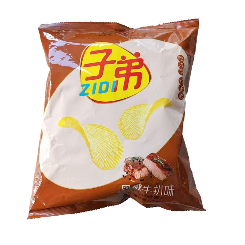 Zidi potato chips, original cut Zidi potato chips, Yunnan specialty puffed snack, spicy snack, snack, potato chips