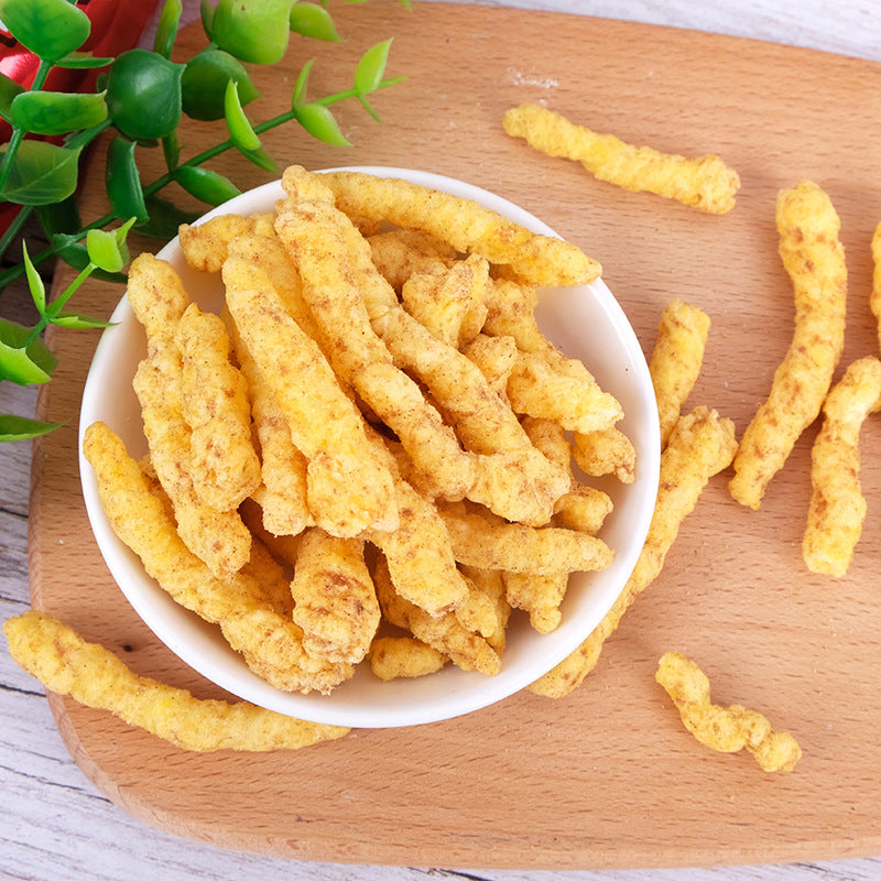 Cheetos corn on the cob, 50g fries, potato chips, corn sticks, pepsi foods, cravings, puffed snacks, nostalgic snacks for children