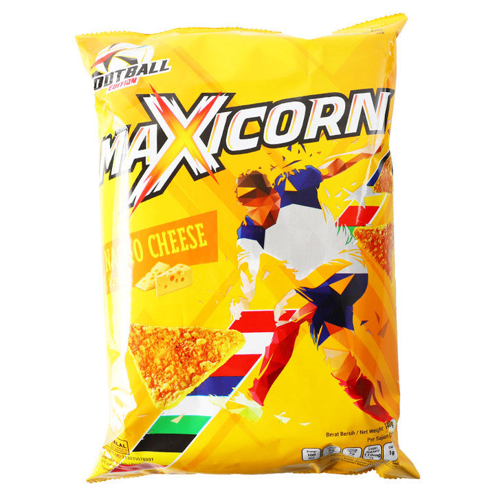 Indonesia Imported Max Barbecue Cheese Flavored Corn Flakes Triangle Chips Casual Puffed Snacks Wholesale