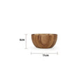 1Pcs Salad Bowl Practical Durable Wooden Simple Storage Holder Kitchen Bowl Cutlery