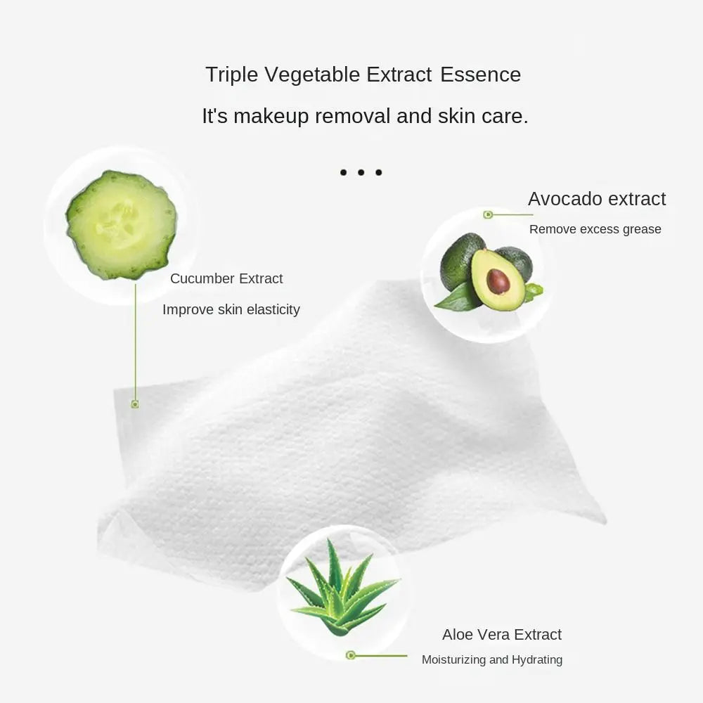 12/60/80PCS Soft Makeup Removal Wipes Cotton Face Cleaner Facial Cleansing Wet Wipes Tool Makeup Accessories