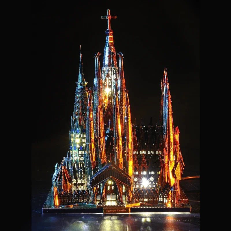 Microworld 3D Matel Puzzle Sagrada Familia Building Model Kits Laser Cut Assemble Jigsaw Toys Christmas Gifts For Teen Kid Adult