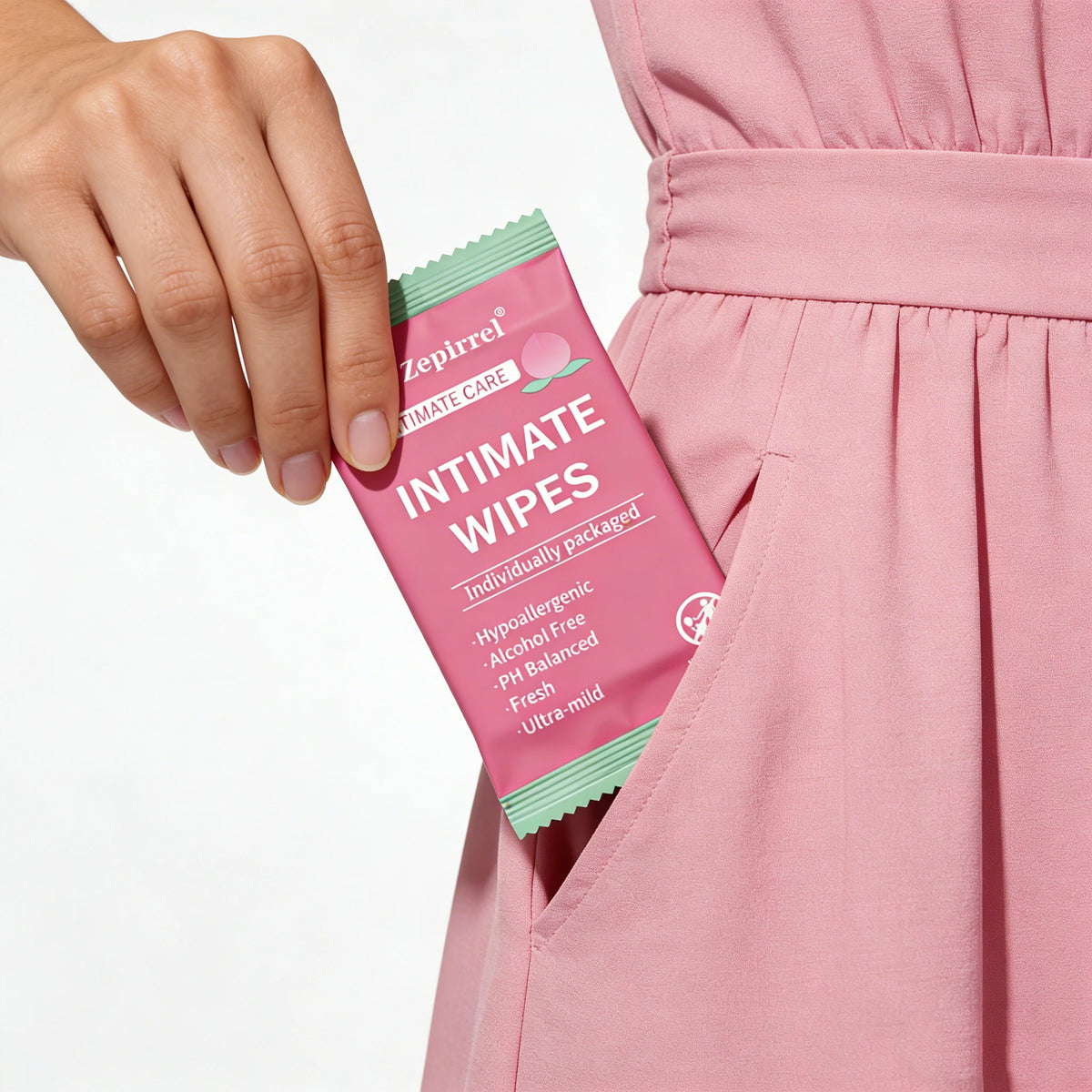 2 Boxes of Disposable Feminine Intimate Wipes, Ph Balanced, Gentle and Skin-Friendly, Individually Packaged, Suitable for Daily Use, Menstruation, Travel, Fitness, and Postpartum Use Each Box Contains 60 Tablets