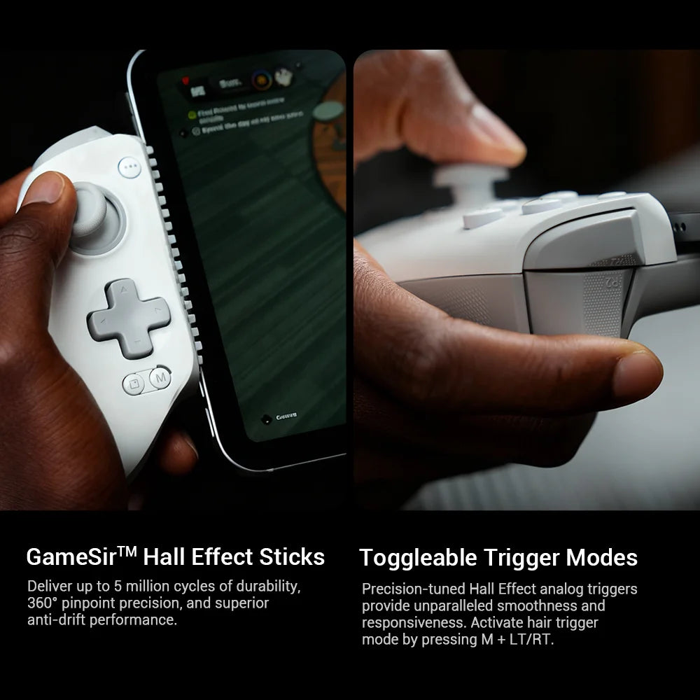 GameSir G8+ MFi Wired Mobile Gaming Controller for iPhone, iPad, and Android Hall Effect Joystick Trigger, 1000Hz Polling Rate
