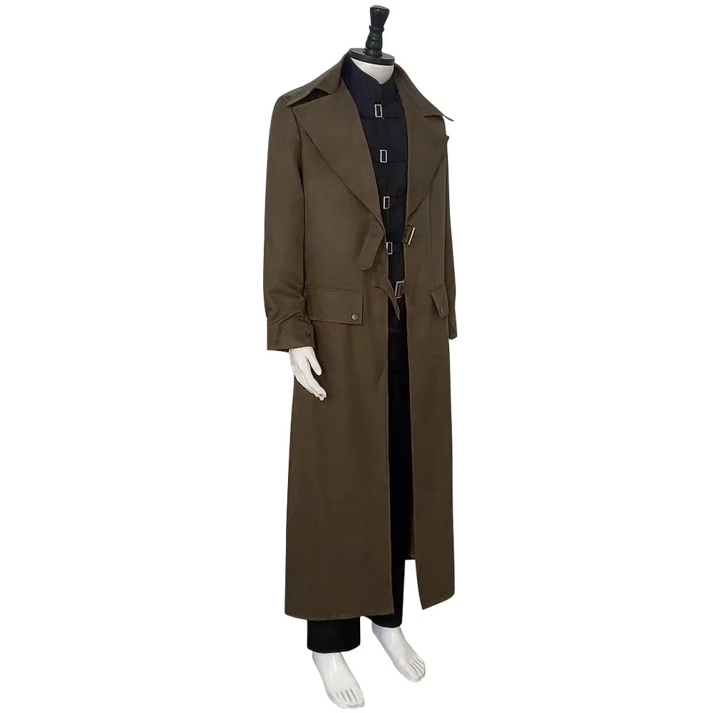 Alastor Moody Mad-Eye Cosplay Costume Brow Trench Coat Black Vest Pant Halloween Fancy role Play Suit set