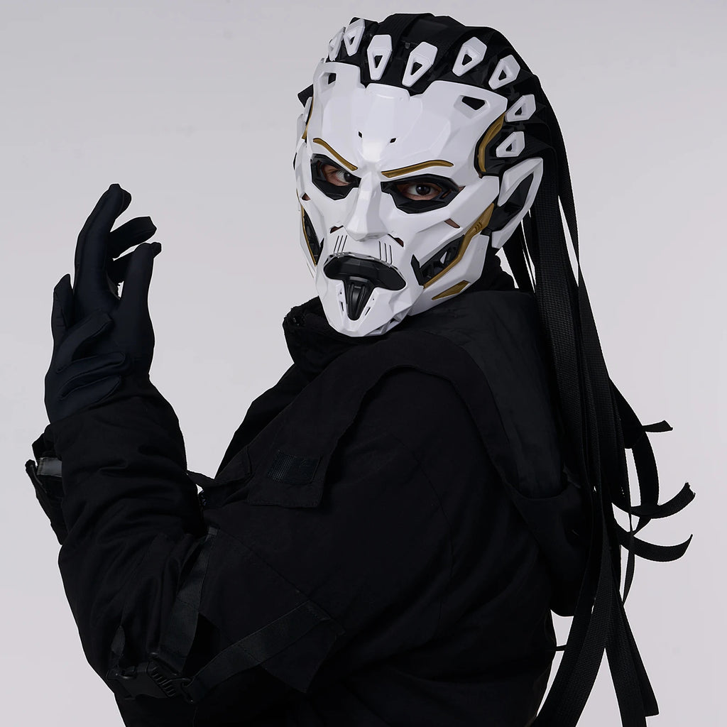 JAUPTO Punk Witcher Mask Halloween Costume Prop Face Mask for Parties Quality Assurance Cosplay Accessory
