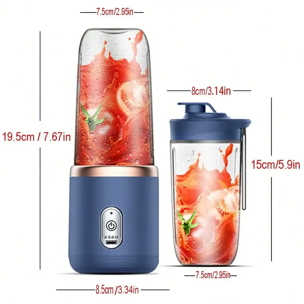 Compact Mini Portable Juicer Cup - Citrus Juicers With Fruit Squeezer, Food Mixer, Ice Crusher, And Charging Function - Multi-Functional, Easy To Clean, And Space-Saving Design