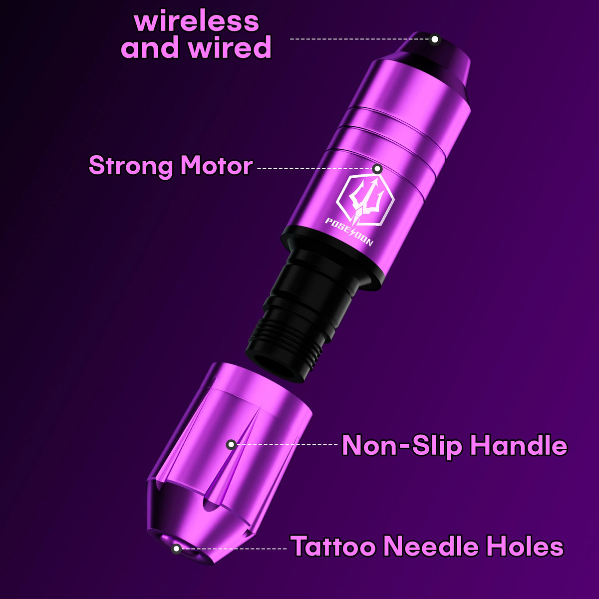 Tattoo Kit POSEIDON V5 Beautiful Tattoo Pen Kit For Permanent Makeup Tattoo Machine Kit Hot Tattoo Power Supply Tattoo Gun Kit