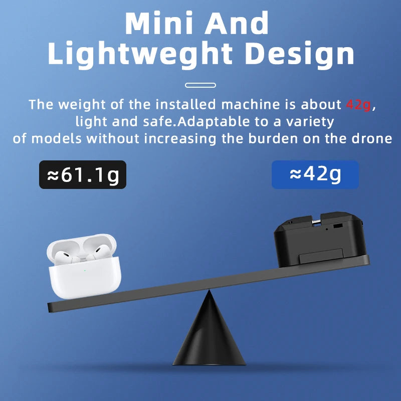 نظام إسقاط BRDRC للطائرات بدون طيار DJI Mini 4K/Mini 4 Pro/Air 3/Mini 3 Pro/Mavic 3/Mavic Pro، قاذف للصيد والإنقاذ وإرسال الهدايا