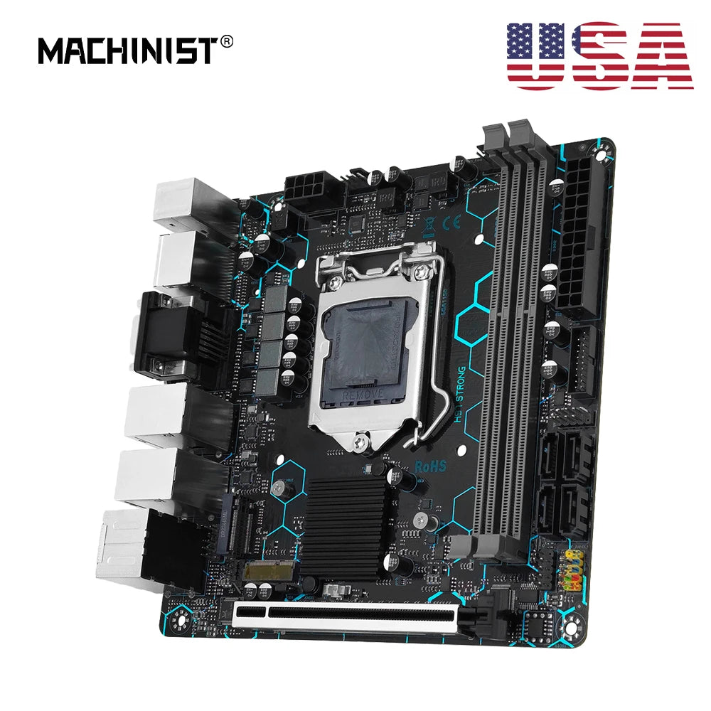 MACHINIST H97 STRONG ITX Motherboard LGA 1150 Support Core I7/i5/i3/E3 CPU DDR3 RAM NVME M.2 VGA/HDMI/DP/COM WIFI M.2