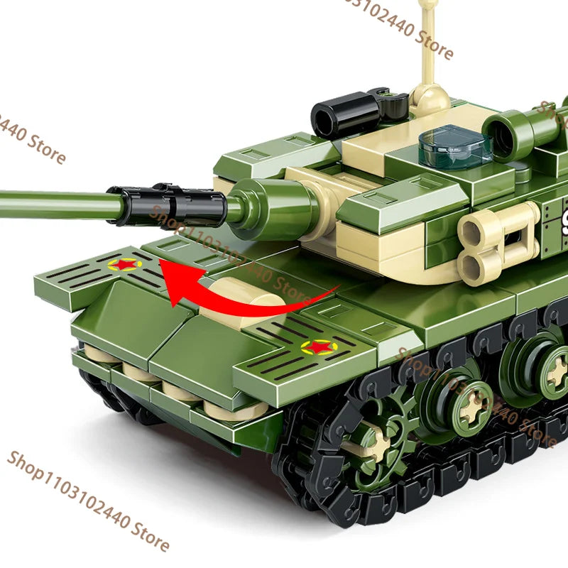 This Heavy-tank Assembly Kit for War Scenarios Is Ideal for Children's DIY Military Models and Serves As An Educational Toy Gift