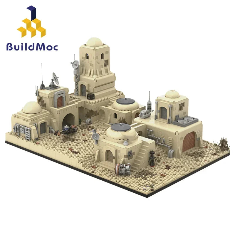 A New Hope StarW Seriers Desert Village Eisley-Cantina Tatooine Luke's X-34 Soro Speeder Fight Spacecraft Building Block Toy