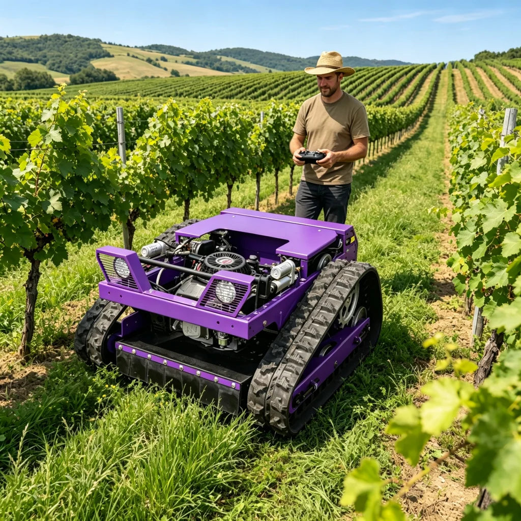 Factory Direct Supply 800kg Crawler Lawn Mower Heavy‑duty Remote Control Grass Cutter Support Customized Cutting Width