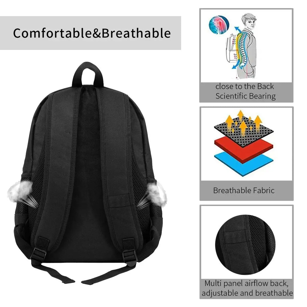 Baphomet Goat Satan Devil Goth Backpack Daypack Large Capacity Boys Girls BookBag School Bag Shoulder Bags for Men Women