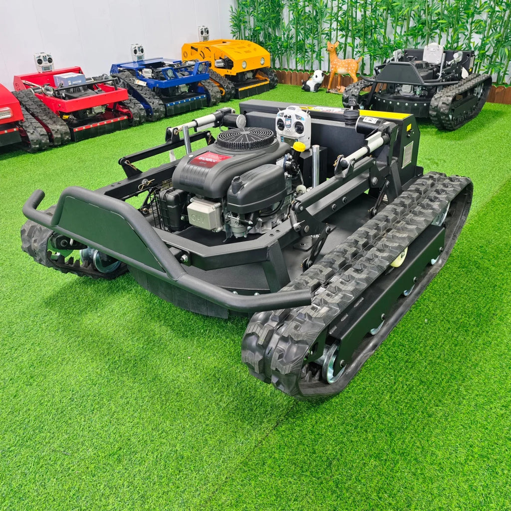 Remote Controlled Lawn Mower Suitable For All Terrains Customized Powerful Engine Precise Cutting Wireless Remote Control