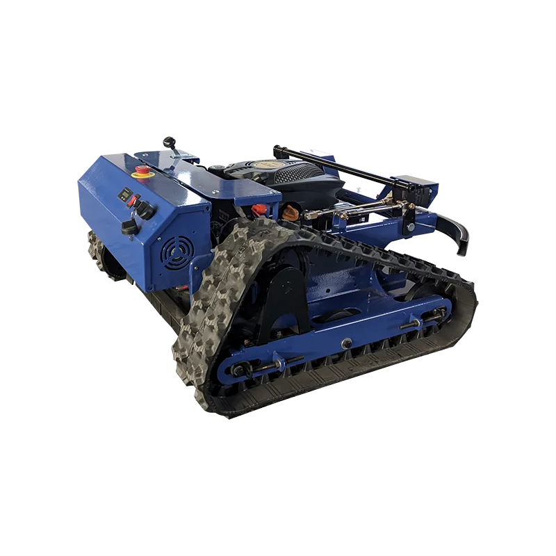 Multi functional remote-controlled tracked mini lawn mower for garden weeding used for wasteland lawn mower on road slopes