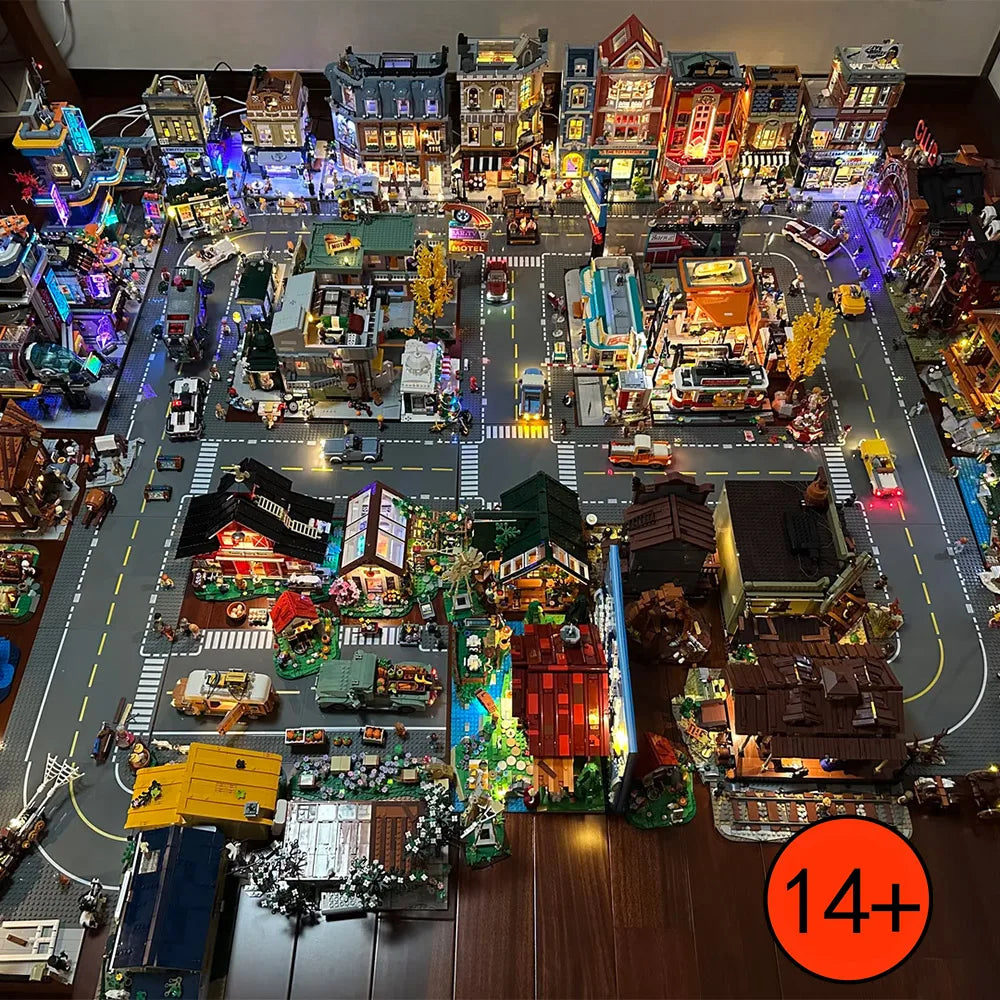 Large Classical Architecture Collection Building Blocks Set City Street Model Bricks Bank Assembly Square Fire Brigade Grand Emporium Combination Design Difficult Assembly Bricks Home Decoration For Adult Collectors