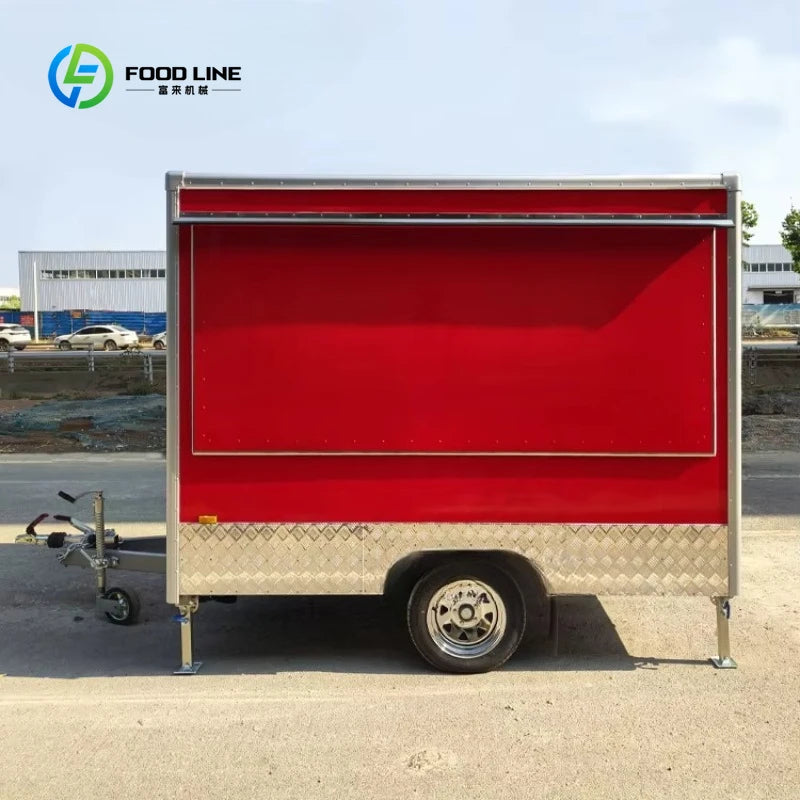 Foodtruck Mobile Restaurant Food Truck  Fully Equipped Small Coffee Cart Square Food Trailer