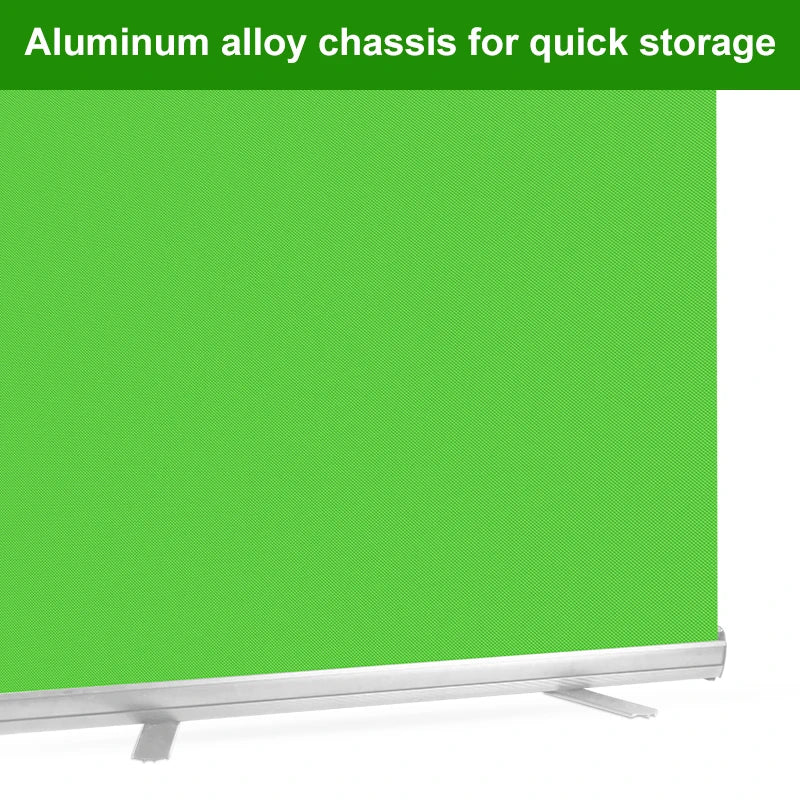 Green Screen,Portable Pull Up Wrinkle Resistant Polyester Green Background Screen, Chroma Key Green Panel For Video Live Game