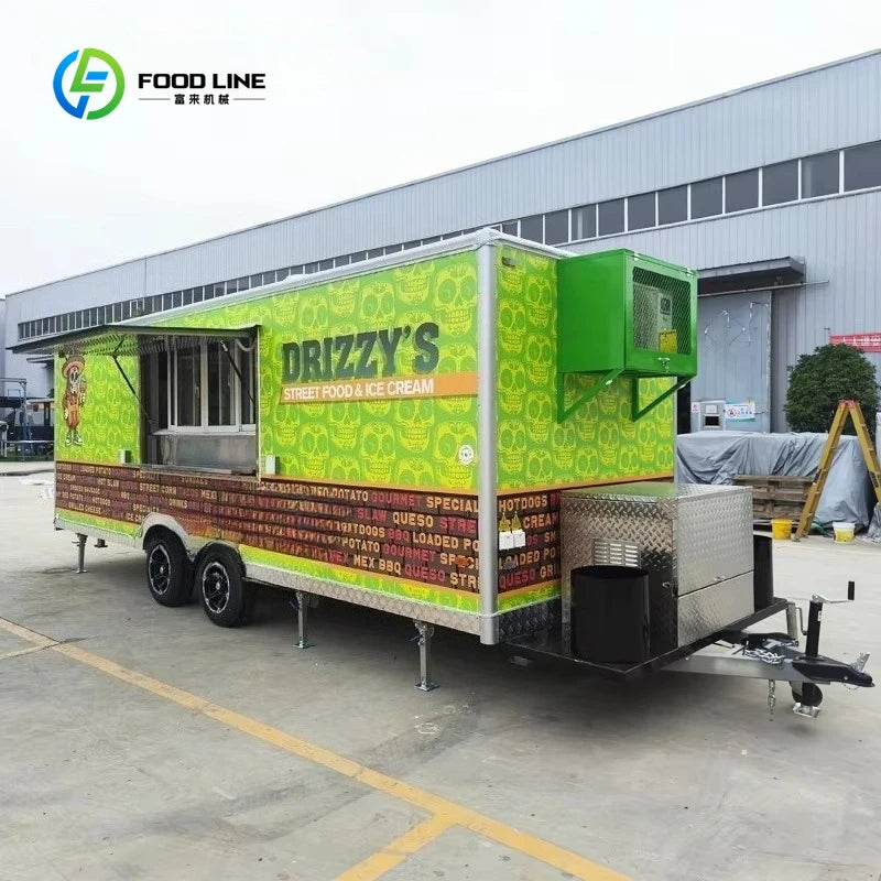 Outdoor Mobile Kitchen bar Food Trailer Restaurant Fast Pizza Catering Food Truck with Full Kitchen
