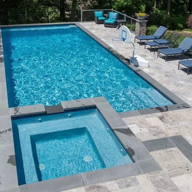 Customized Family House Prefab Modular Pools Overflower Large Big Outdoor Fiberglass Inground Swimming Pool