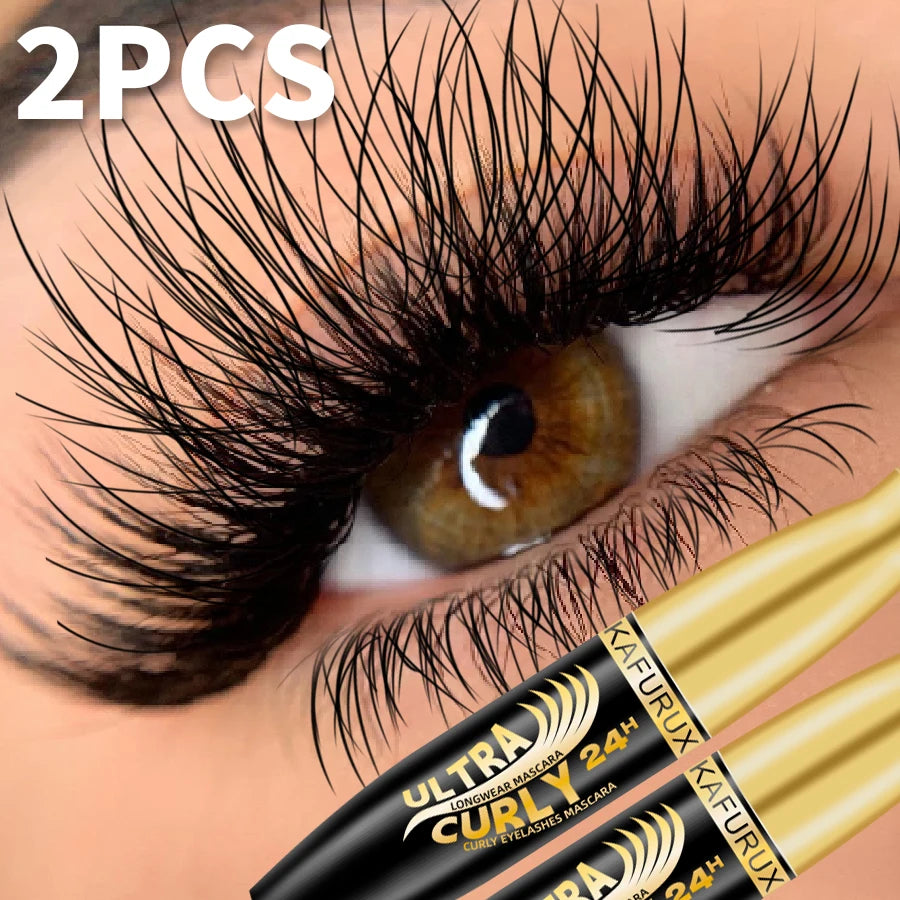 2PC Mascara Eyelashes Lengthening Black Lash Eyelash Extension Eye Lashes Brush Makeup Gifts Long-wearing Mascara Cosmetic for Women Gifts