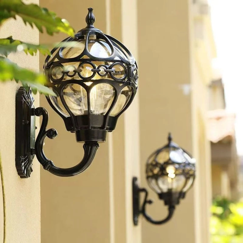 Outdoor Wall Lamp Simple European Waterproof Moisture-Proof Aluminum Lamp Courtyard Mall Gate Balcony Corridor Wall Light Garden