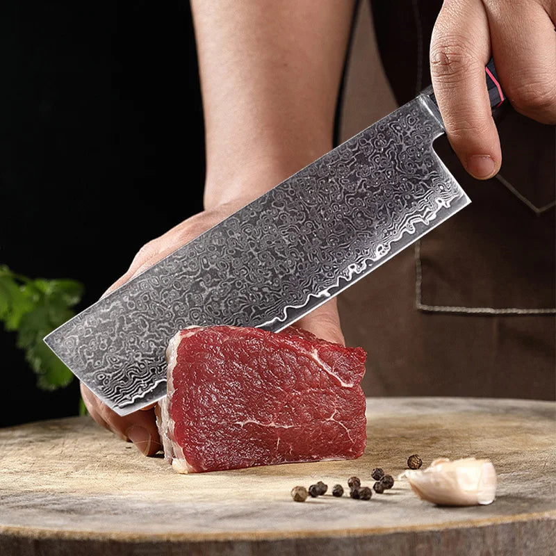 professional Japanese kitchen knife Set VG10 Core Damascus steel 67-layer chef's multi-purpose knives G10 Handle Cooking Tools